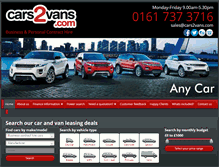Tablet Screenshot of cars2vans.com